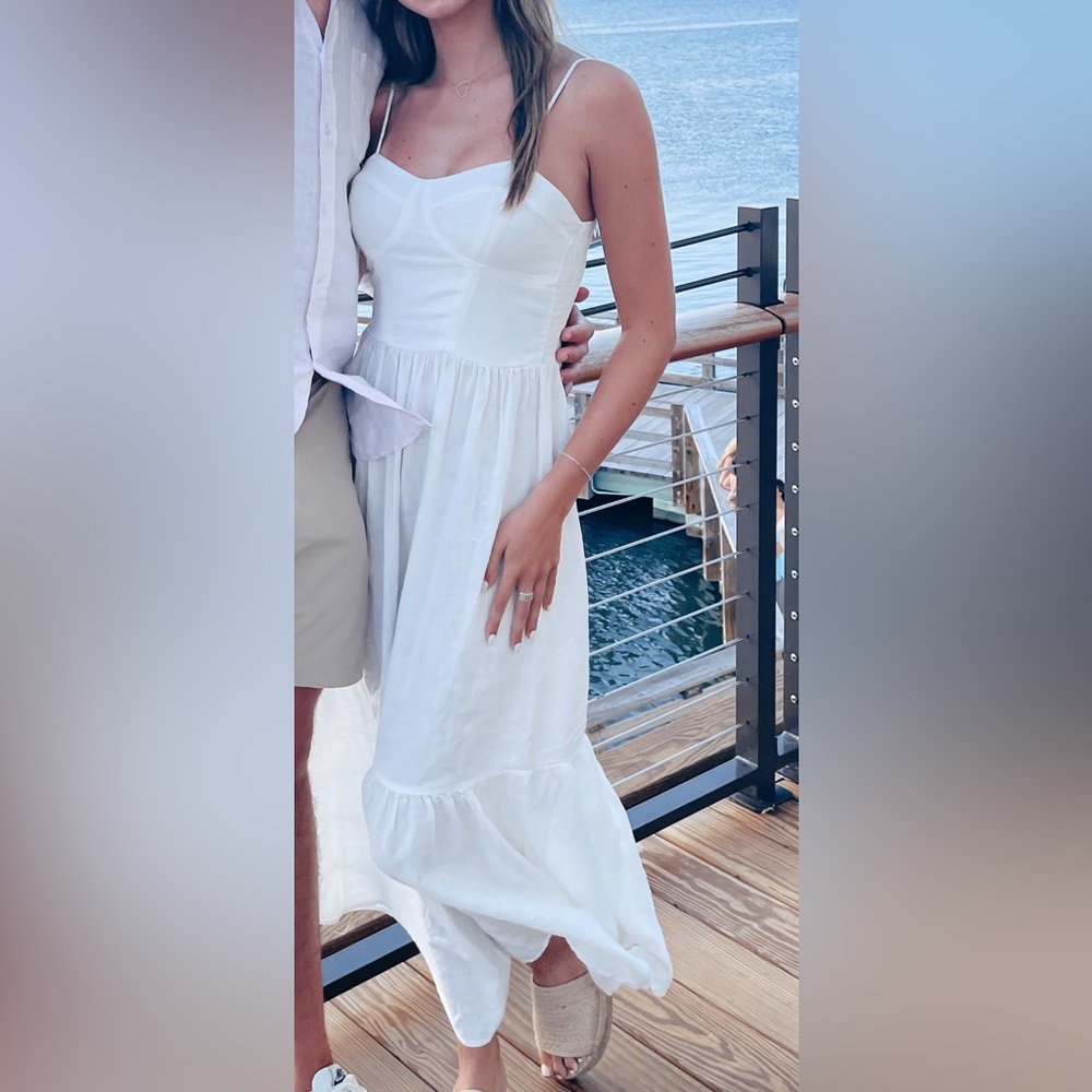 White maxi dress